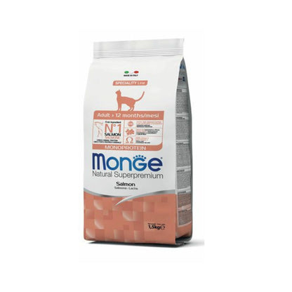 MONGE Hrana za odrasle mačke, Losos,  1,5kg