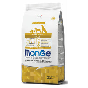MONGE Hrana za odrasle pse svih rasa, Piletina, 2,5kg
