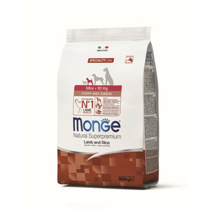 MONGE Hrana za štence malih rasa PUPPY, Jagnjetina i pirinč, 800g