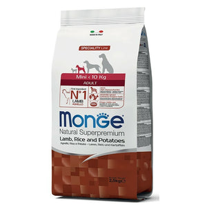 MONGE Hrana za odrasle pse malih rasa , Jagnjetina, pirinač i krompir, 800g