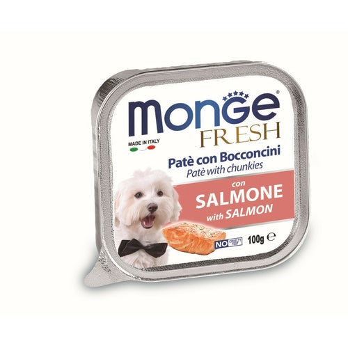 MONGE Fresh Pašteta za pse Losos s komadićima 100g