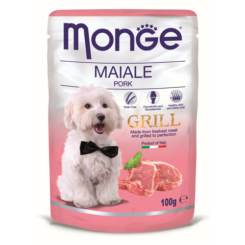 MONGE Grill Kesica za pse Svinjetina s komadićima 100g