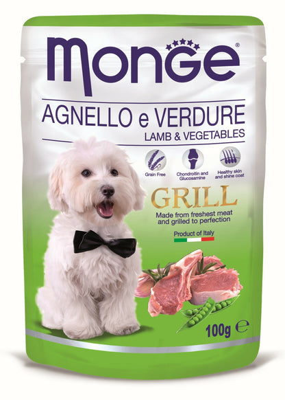 MONGE Grill Sos za pse, Jagnjetina s povrćem, 100g