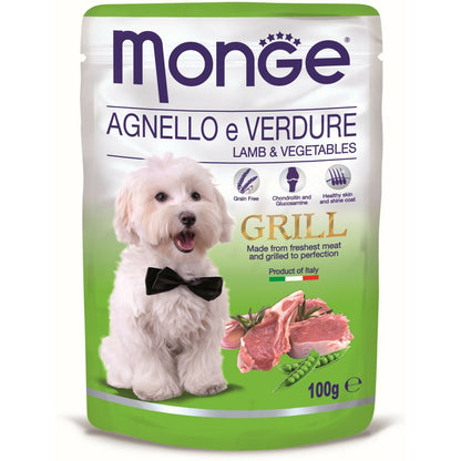 MONGE Grill Sos za pse, Jagnjetina s povrćem, 100g