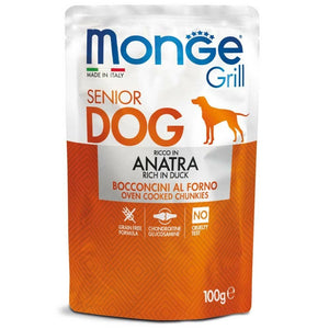 MONGE Grill Sos za starije pse SENIOR, Pačetina, 100g