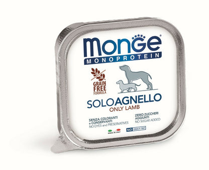 MONGE Solo Pašteta za pse, Jagnjetina, 150g