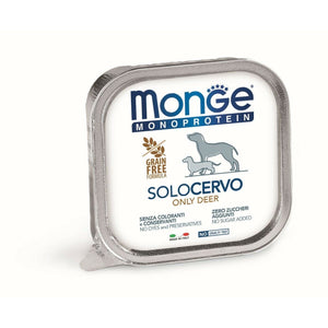MONGE Solo Pašteta za pse, Jelen, 150g
