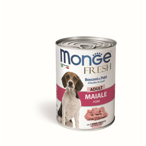 MONGE Fresh Pašteta za odrasle pse, sa svinjetinom, 400g
