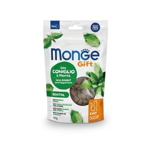 MONGE Gift Cat Poslastica za mačke Dental, zečetina i nana, 60g