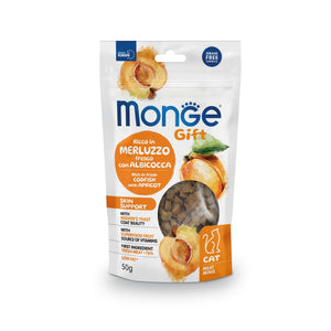 MONGE Gift Cat Poslastica za mačke Skin Support, bakalar i kajsija, 50g