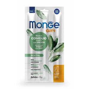 MONGE Gift Cat Poslastica za mačke Dental, zečetina i žalfija, 15g