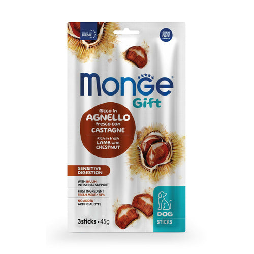 Monge Sticks Sensitive digestion poslastica za pse jagnjtina sa kestenom 45gr