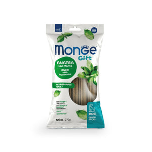 MONGE Gift Dog Poslastica za srednje i velike vrste pasa, patka s nanom, 270g