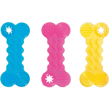 FLAMINGO Igračka za pse Kost Good4Fun s dozerom plutajuća, TPR 10cm, raznih boja