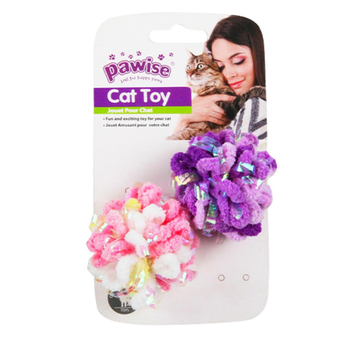 PAWISE Igračka za mačke Caddice Lopte, 2kom 6cm