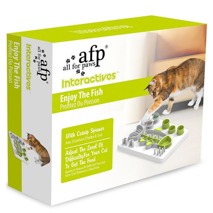 ALL4PAWS Interactive Hranilica za poslastice za mačke, Enjoy Riba, 30x23x5cm