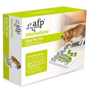 ALL4PAWS Interactive Hranilica za poslastice za mačke, Enjoy Riba, 30x23x5cm