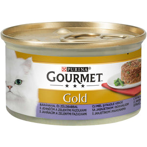 GOURMET Gold Konzerva za mačke Jagnjetina i Boranija Savoury Cake 85g