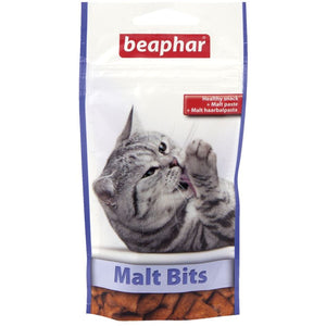BEAPHAR Malt Bits hrskavi komadići za mačke, za izbacivanje progutane dlake, 35g