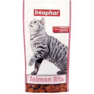 BEAPHAR Salmon Bits hrskavi komadići za mačke, punjeni pastom od lososa, 35g