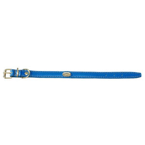 OUTLET CAMON Ogrlica za pse kožna, Plava, 1,5x28cm