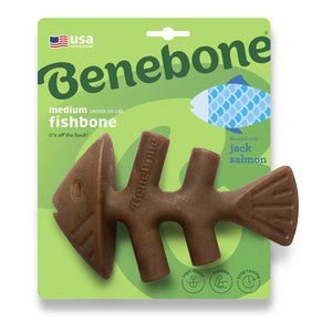 BENEBONE Igračka za pse Fishbone, aroma lososa, Medium
