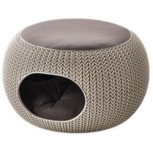 CURVER Krevet za kućne ljubimce sa dva jastuka Rattan Cozy, Bež, 57x57x33cm
