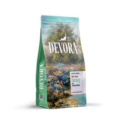 DEVORA Cat KITTEN Grain Free, ćuretina sa piletinom i pačetinom