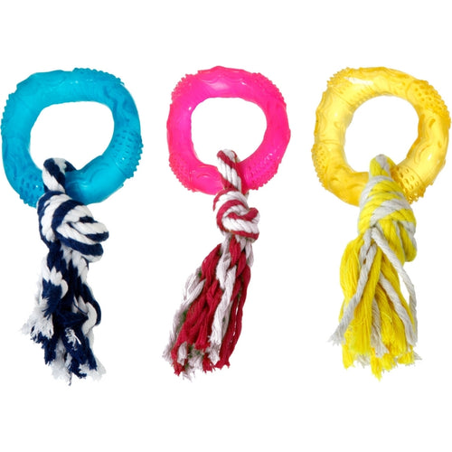 FLAMINGO Igračka za pse Krug Good4Fun plutajuća, TPR 8cm, raznih boja