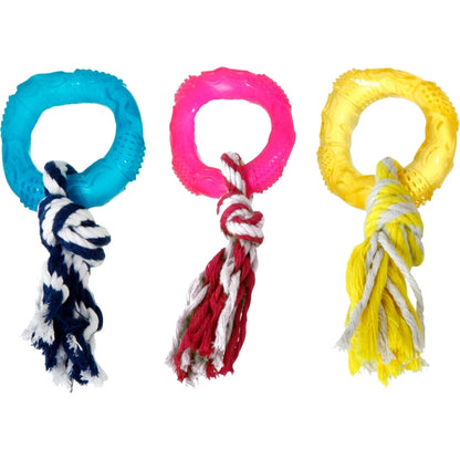 FLAMINGO Igračka za pse Krug Good4Fun plutajuća, TPR 8cm, raznih boja