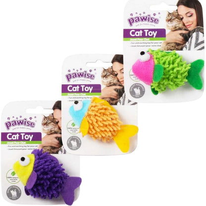 PAWISE Igračka za mačke Meow Meow Riba 9cm, raznih boja