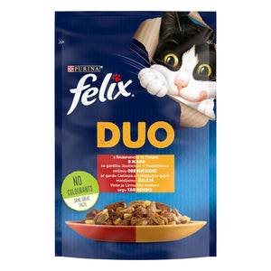 FELIX DUO Žele s ukusom govedine i živinskog mesa, 85g