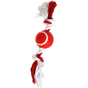 FLAMINGO Igračka za pse Lopta Tenis sa kanapom 30cm, raznih boja