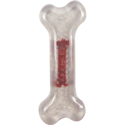 FLAMINGO Igračka za pse Kost TPR ukus govedine 8cm