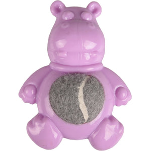 OUTLET FLAMINGO Igračka za štenad PUPPY Nilski konj od gume, Ljubiča, 10,2x7,5cm
