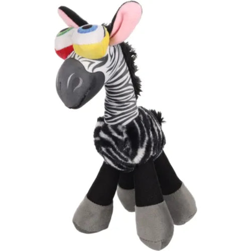 FLAMINGO Igračka za pse Zebra s krupnim okicama, plišana, 31cm