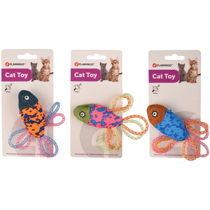 OUTLET FLAMINGO Igračka za mačke Ribica Asli, 12,5cm, raznih boja