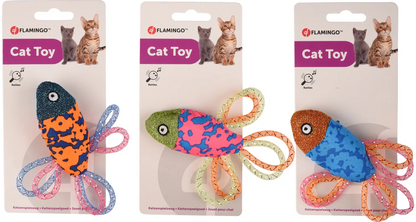 OUTLET FLAMINGO Igračka za mačke Ribica Asli, 12,5cm, raznih boja