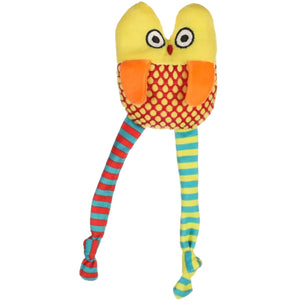 OUTLET FLAMINGO Igračka za mačke Raibo Sova plišana, Žuta, 20cm
