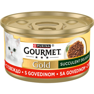 GOURMET Gold Konzerva za mačke Govedina Succulent Delights 85g