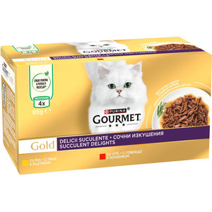 GOURMET Gold Multipack za mačke Succulent Delights 4x85g