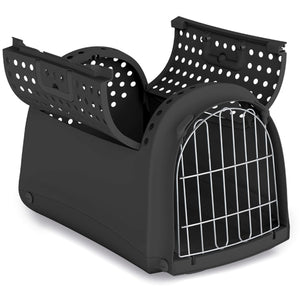 OUTLET IMAC Transporter Linus Cabrio Crni (do 5kg) 50x32x34,5cm