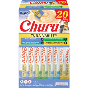 CHURU Box krema za mačke, tunjevina u četri vrste sosa, 20x14g