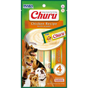 CHURU Dog Puree, krema, piletina, 4x14g
