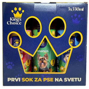 KINGS CHOICE Sok za pse, MIX 3 različita ukusa, 0,99ml