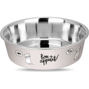 OUTLET Mr. PET Bonney Činija BoneAppetit, od nerđajućeg čelika, Siva, 2,1l