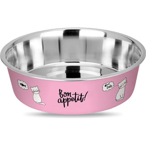 Mr. PET Bonney Činija BoneAppetit, od nerđajućeg čelika, Roze