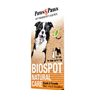 PAWS&PAWS Ampula BioSpot Natural Dog za pse, antiparazitske