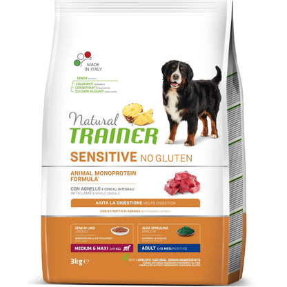 TRAINER Natural Sensitive NoGluten Medium/Maxi Jagnjetina, bez glutena