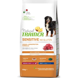 TRAINER Natural Sensitive NoGluten Medium/Maxi Jagnjetina, bez glutena